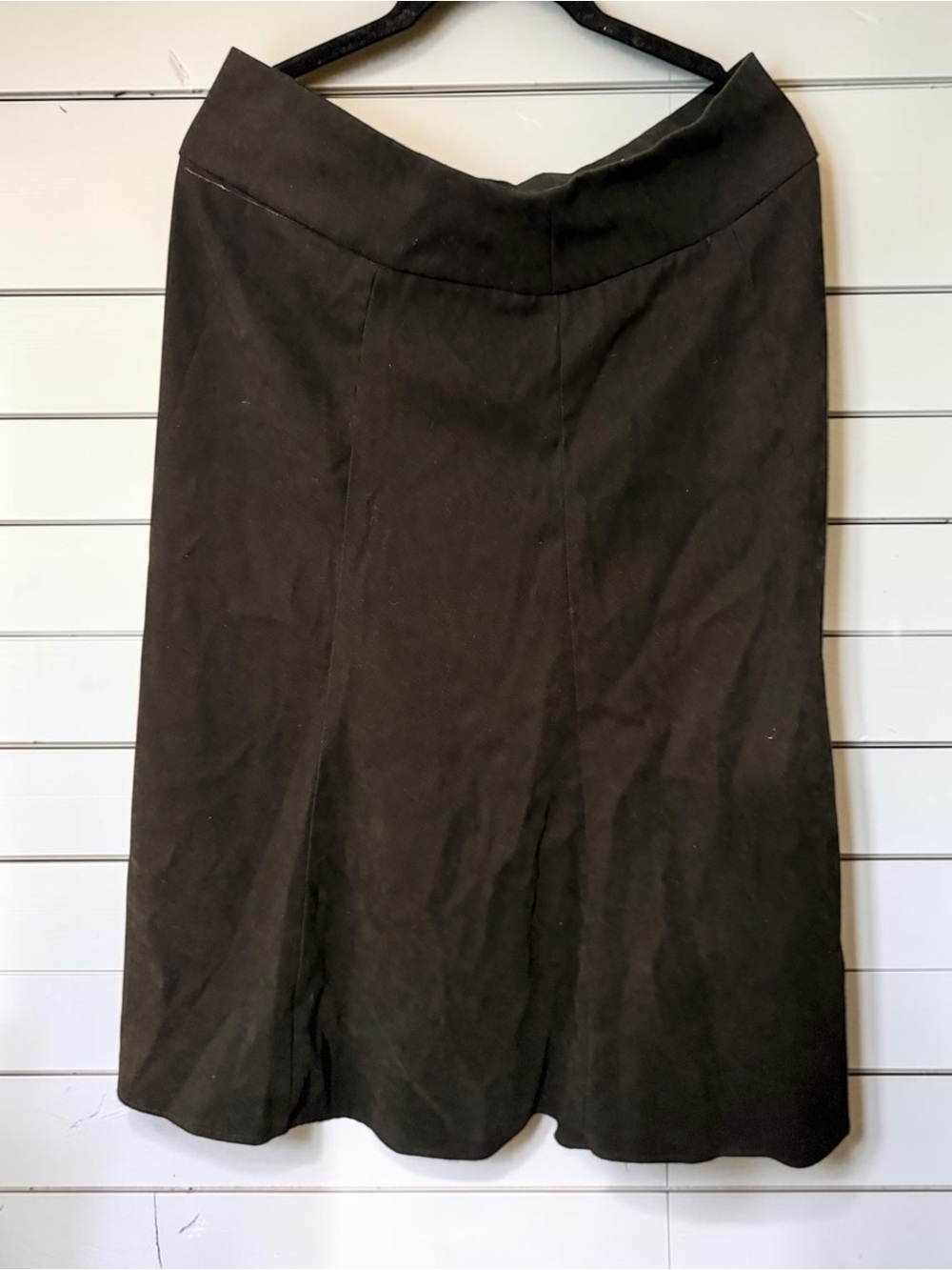 Laura Scott Black Gored Midi Skirt 10 Pull On Whimsigoth Dark Academia